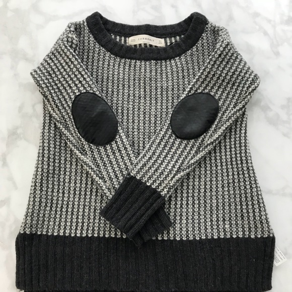 Zara Sweaters - Zara knit wool chunky elbow patch sweater